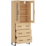  Visoka komoda hrasta sonome 69,5x34x180cm od konstruiranog drva Slike