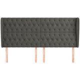  Uzglavlje s ušima tamnosivo 203x23x118/128 cm baršunasto | shoptok.hr