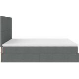 vidaXL Otomanski posteljni okvir z vzmetnicami siv 160x200 cm blago | Shoptok.si