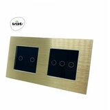 Wise modularni prekidači – 5 tastera – aluminijumski panel krem - crni | ePonuda.com