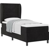 vidaXL Box Spring postelja z vzmetnico Črna 80x200 cm Žamet, (22050057) | Shoptok.si