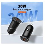  auto punjac ldnio C105, QC3.0, 30W usb type c crni | ePonuda.com