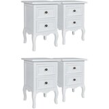  Noćni ormarići s 2 ladice 4 kom MDF bijeli | shoptok.hr