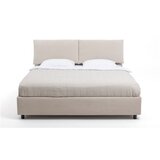 Bonami Selection Bež oblazinjena zakonska postelja s prostorom za shranjevanje z letvenim dnom 180x200 cm Myra Pillow – | Shoptok.si