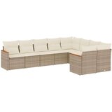  9-dijelni set vrtnih sofa s jastucima bež od poliratana | shoptok.hr