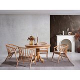 Hanah home eva - natural natural extendable dining table & chairs set (4 pieces) Cene