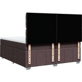  Krevet s oprugama i madracem tamnosmeđi 200x200 cm od tkanine | shoptok.hr