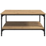 vidaXL Kava Stol hrast artisan 80 x 80 x 40 cm Konstruirano drvo | shoptok.hr