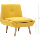  Fotelja od tkanine žuta | shoptok.hr