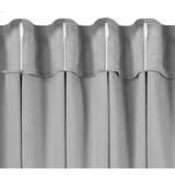  Curtain VILA color gray style classic flex 7.5 cm with double pleat velvet 265x225 HOMEDE | shoptok.hr