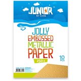 Junior jolly embossed metallic paper papir met. relj. a4 250g10k - odaberite nijansu zlatna ( 136213 ) Cene