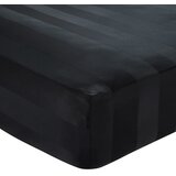 Catherine Lansfield Crna satenska plahta s gumom 185x200 cm So Soft Satin Stripe – Cijene