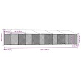  Kavez za pse s krovom i vratima sivi 10x2x2 m pocinčani čelik | shoptok.hr
