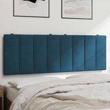vidaXL Vzglavna stranica modra 120 cm žamet, (21058403) | Shoptok.si