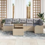  Set sofe s jastukom 7 pcs Bež Poli ratan | shoptok.hr