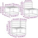  Set vanjskih sofa 7 kom. Prirodna Čvrsto drvo akacije | shoptok.hr