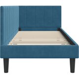  Kutni okvir kreveta s uzglavljem Plava 80 cm x 200 cm Baršun | shoptok.hr
