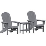  Vrtna stolica 3 pcs Svijetlo siva Polietilen | shoptok.hr