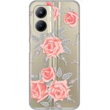 Teracell Silikonska maska za Realme C33 Elegant Roses Print Skin providna | ePonuda.com