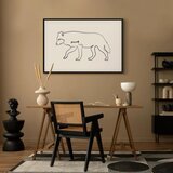  Slika - Wolf (1 Part) Wide 120x80 U crnom drvenom okviru | shoptok.hr