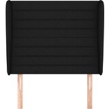  Uzglavlje s ušima crno 93x23x118/128 cm od tkanine | shoptok.hr