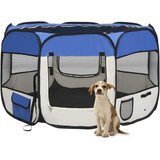 vidaXL Sklopiva ogradica za pse s torbom plava 110 x 110 x 58 cm Cijene