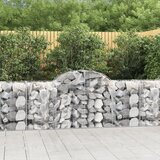 vidaXL Obokane gabion košare 12 kosov 200x50x80/100 cm cinkano železo Cene