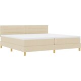  Box Spring postelja z vzmetnico Kremna 200x200 cm Tkanina, (22080892) | Shoptok.si