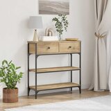  Konzolna stolica s ladicama Umjetnički hrast 72,5 x 25 x 75 cm | Eponuda.com