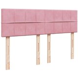  Otomanska postelja z vzmetnico roza 140x190cm žamet | Shoptok.si