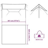 vidaXL Cerada za kampiranje smeđa 451x420 cm vodootporna | shoptok.hr