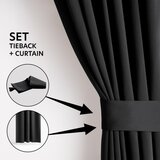 Restilo Črna zatemnitvena izolacijska zavesa 140x245 cm Pleat – | Shoptok.si