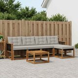  Set vanjskih sofa 6 kom. Prirodna i svjetlosiva | shoptok.hr
