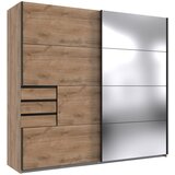 MID.YOU omara z drsnimi vrati, prozorno, barve hrasta | Shoptok.si