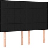  Uzglavlje crno 144x5x118/128 cm tkanina | shoptok.hr