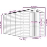 vidaXL Vrtno spremište svjetlosivo 191 x 385 x 198 cm pocinčani čelik | shoptok.hr