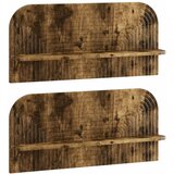  Zidna polica 2 kom. Dimljeni hrast 80.5 x 13.5 x 37.5 cm - Dimljeni hrast 80 5 cm Cijene
