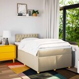  Krevet box spring s madracem krem 120 x 190 cm od tkanine | shoptok.hr