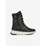 Geox Black Women's Leather Snow with Artificial Fur Falena - Women | Shoptok.si