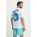 Guess Bombažna kratka majica FLOWER moška, bela barva, F4GI01 I3Z11