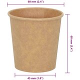 vidaXL Papirnate skodelice za kavo 1000 kosov 4oz 100ml Brown | Shoptok.si