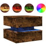  The Living Store Klubska mizica z LED lučkami dimljeni hrast 50x50x40 cm - Klubska Mizica, (21441907) | Shoptok.si
