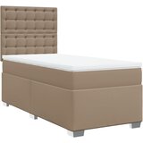  s oprugama i madrac cappuccino 100x200cm od umjetne kože | shoptok.hr
