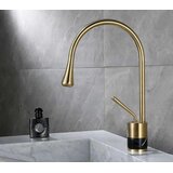 EYN Luksuzna kopalniška armatura, ki se pritrdi na pult ali umivalnik | Pipa BF0954 — Brušeno zlato - beli marmor — 41 cm | Shoptok.si