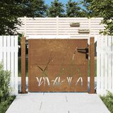  Vrtna vrata 100x75 cm Corten čelik dizajn s travom | shoptok.hr