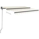  Ročno zložljiva tenda s stebrički 3x2,5 m krem, (20702547) | Shoptok.si
