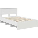  Okvir za krevet Bijelo 120 x 123 cm Konstruirano drvo - Bijelo 120 x 190 cm | shoptok.hr