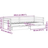 vidaXL Dnevni krevet s ladicama bez madraca 90x200 cm masivno drvo | shoptok.hr