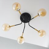 Jupiter 2038 - Luster na šipci BURANO 5xG9/10W/230V crna/zlatna/bež | Eponuda.com