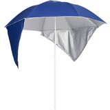 vidaXL Suncobran za plažu s bočnim stijenkama plavi 215 cm Cijene